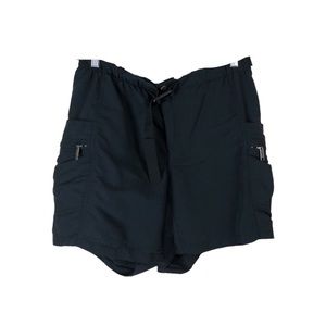 VALHALLA Pure Vintage Black Nylon Belted Cargo Shorts Large